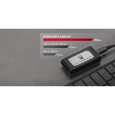 Накопитель SSD USB Type-C 1TB XS2000 Kingston (SXS2000/1000GA) - Нулевой остаток (Feed) - Нулевой остаток (Feed)