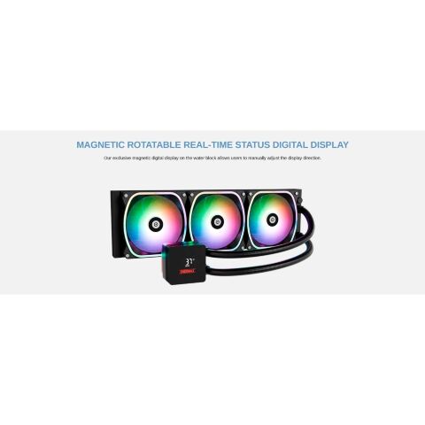 Система жидкостного охлаждения Enermax Aquafusion II 360 ARGB (ELC-AQFS360-SQA) - Нулевой остаток (Feed) - Нулевой остаток (Feed)