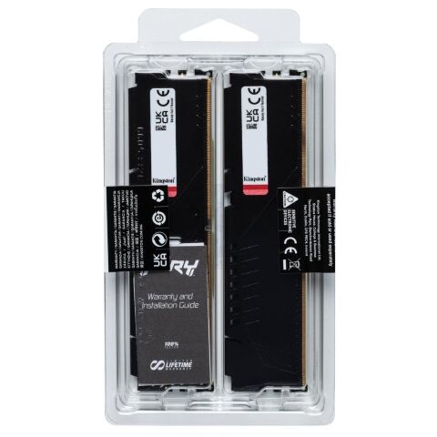 Модуль памяти для компьютера DDR5 32GB (2x16GB) 6800 MHz Beast Black EXPO Kingston Fury (ex.HyperX) (KF568C34BBEK2-32) - Нулевой остаток (Feed) - Нулевой остаток (Feed)