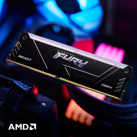 Модуль памяти для компьютера DDR4 16GB 3200 MHz Beast RGB Kingston Fury (ex.HyperX) (KF432C16BB12A/16WP) - Модули памяти для компьютера - Модули памяти для компьютера
