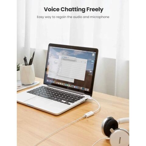 Звуковая плата Ugreen US206 white (30712) - Нулевой остаток (Feed)  - Нулевой остаток (Feed) 