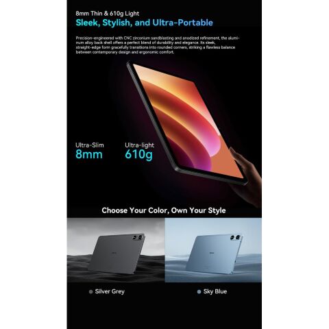 Планшет Oscal Pad 100 12.0" 6/256GB 4G (LTE) Sky Blue (6931548326335) - Планшеты  - Планшеты 