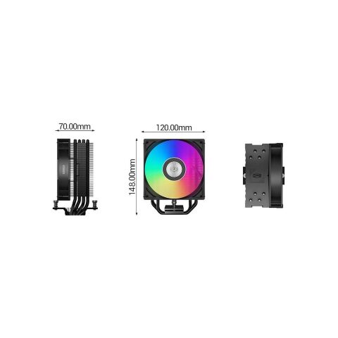 Кулер для процессора PcCooler RT400 ARGB BK - Нулевой остаток (Feed) - Нулевой остаток (Feed)