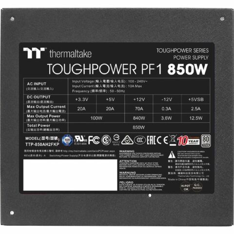 Блок питания ThermalTake 850W Toughpower PF1 (PS-TPD-0850FNFAPE-1) - Нулевой остаток (Feed)  - Нулевой остаток (Feed) 
