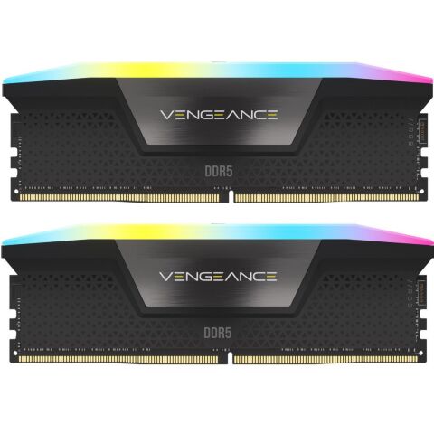 Модуль памяти для компьютера DDR5 96GB (2x48GB) 6400 MHz Vengeance RGB Black Corsair (CMH96GX5M2B6400C32) - Нулевой остаток (Feed)  - Нулевой остаток (Feed) 