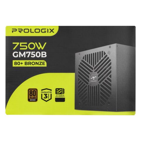 Блок питания Prologix 750W (GM750B 750W 80+ Bronze) - Нулевой остаток (Feed) - Нулевой остаток (Feed)