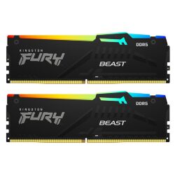 Модуль памяти для компьютера DDR5 64GB (2x32GB) 6000 MHz Beast RGB EXPO Kingston Fury (ex.HyperX) (KF560C30BBEAK2-64)
