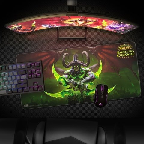 Коврик игровая поверхность Blizzard World Of Warcraft Gaming Desk Mat Burning Crusade  Illidan XL Иллидан (90*42 cm) -   -  