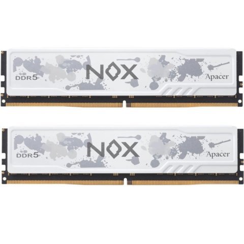 Модуль памяти для компьютера DDR5 32GB (2x16GB) 5600 MHz NOX White Apacer (AH5U32G56C522MWAA-2) - Нулевой остаток (Feed) - Нулевой остаток (Feed)