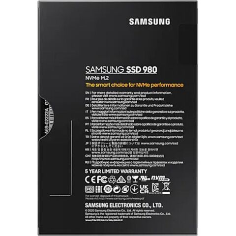 Накопитель SSD M.2 2280 500GB 980 series Samsung (MZ-V8V500BW) - Внутренние SSD  - Внутренние SSD 