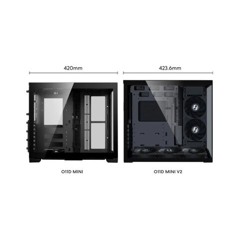 Корпус для ПК Lian Li O11 Dynamic Mini V2, Black (G99.O11DMIV2X.00) - Корпуса  - Корпуса 