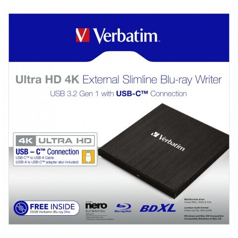 Оптический привод Blu-Ray Verbatim 43888 - Нулевой остаток (Feed)  - Нулевой остаток (Feed) 