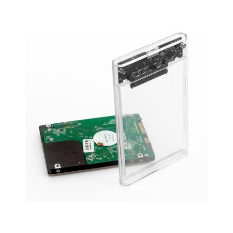 Карман внешний Dynamode 2.5" SATA HDD/SSD USB 3.0 Transparent (DM-CAD-25316) - Нулевой остаток (Feed) - Нулевой остаток (Feed)