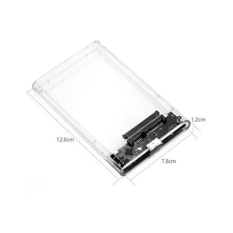 Карман внешний Dynamode 2.5" SATA HDD/SSD USB 3.0 Transparent (DM-CAD-25316) - Нулевой остаток (Feed) - Нулевой остаток (Feed)