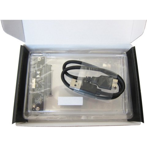 Карман внешний Dynamode 2.5" SATA HDD/SSD USB 3.0 Transparent (DM-CAD-25316) - Нулевой остаток (Feed) - Нулевой остаток (Feed)