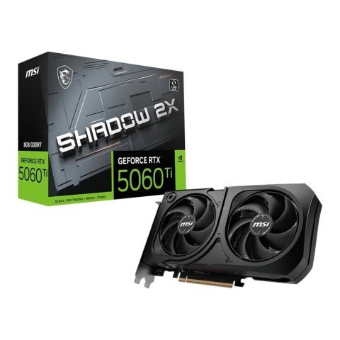 Видеокарта MSI GeForce RTX5060Ti 8Gb SHADOW 2X PLUS (RTX 5060 Ti 8G SHADOW 2X PLUS) - Нулевой остаток (Feed)  - Нулевой остаток (Feed) 