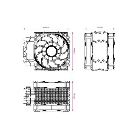 Кулер для процессора 2E GAMING AIR COOL (2E-AC120D6-ARGB) - Нулевой остаток (Feed)  - Нулевой остаток (Feed) 
