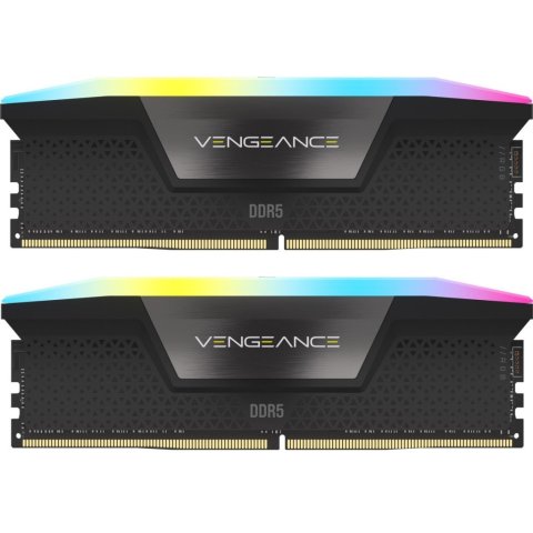 Модуль памяти для компьютера DDR5 32GB (2x16GB) 6000 MHz Vengeance RGB Black Corsair (CMH32GX5M2E6000Z36) - Модули памяти для компьютера - Модули памяти для компьютера