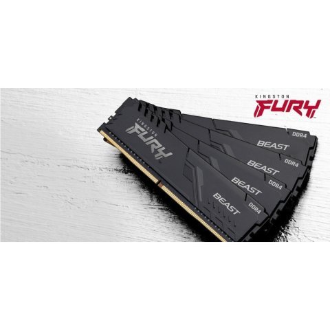 Модуль памяти для компьютера DDR4 16GB 3200 MHz Beast Black Kingston Fury (ex.HyperX) (KF432C16BB/16) - Модули памяти для компьютера  - Модули памяти для компьютера 