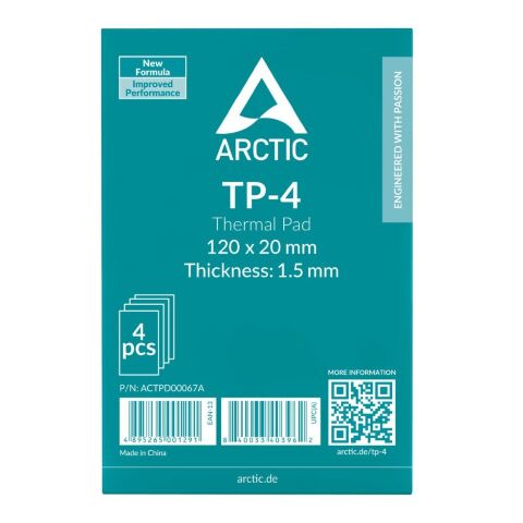 Термопрокладка Arctic TP-4 120*20mm*1,5mm 4шт (ACTPD00067) - Акссесуары к системам охлаждения - Акссесуары к системам охлаждения