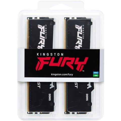 Модуль памяти для компьютера DDR5 32GB (2x16GB) 6400 MHz Beast RGB XMP Kingston Fury (ex.HyperX) (KF564C32BBAK2-32) - Нулевой остаток (Feed) - Нулевой остаток (Feed)