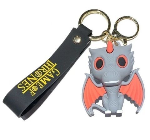 Брелок подвеска на рюкзак Game of Thrones Drogon Red dragon 3D Keychain Игра престолов Дрогон красный дракон -   -