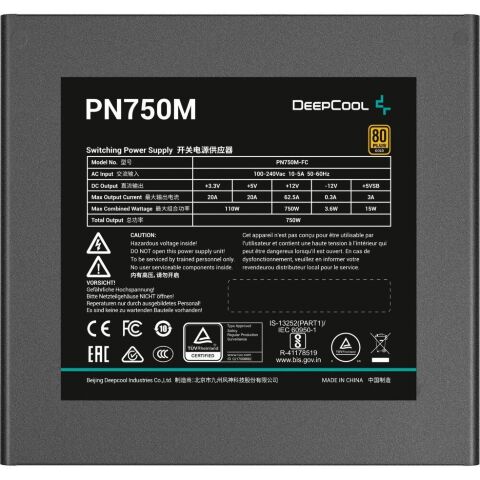 Блок питания Deepcool 750W (PN750M) - Нулевой остаток (Feed)  - Нулевой остаток (Feed) 