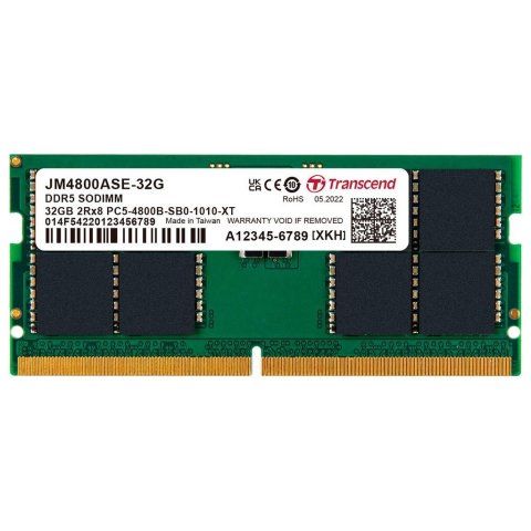 Модуль памяти для ноутбука SoDIMM DDR5 32GB 4800 MHz JetRam Transcend (JM4800ASE-32G) - Нулевой остаток (Feed)  - Нулевой остаток (Feed)