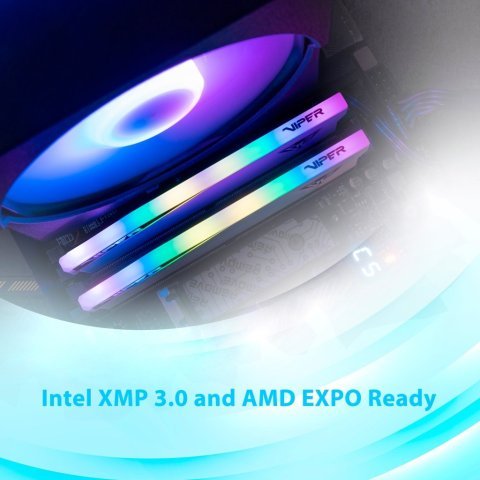 Модуль памяти для компьютера DDR5 48GB (2x24GB) 7000 MHz Viper Elite 5 RGB Patriot (PVER548G70C32KW) - Нулевой остаток (Feed)  - Нулевой остаток (Feed) 