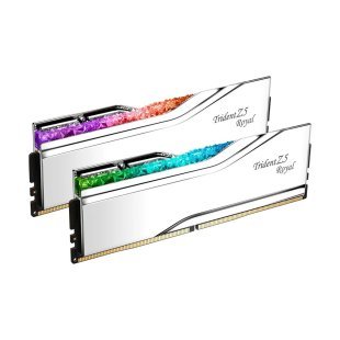 Модуль памяти для компьютера DDR5 64GB (2x32GB) 6400 MHz Trident Z5 Royal Silver G.Skill (F5-6400J3239G32GX2-TR5S)