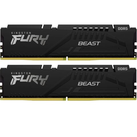 Модуль памяти для компьютера DDR5 64GB (2x32GB) 6000 MHz Beast Black EXPO Kingston Fury (ex.HyperX) (KF560C30BBEK2-64) - Нулевой остаток (Feed) - Нулевой остаток (Feed)