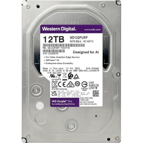 Жесткий диск 3.5" 12TB WD (WD122PURP) - Нулевой остаток (Feed)  - Нулевой остаток (Feed)