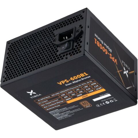 Блок питания Vinga 600W (VPS-600B1) - Нулевой остаток (Feed) - Нулевой остаток (Feed)