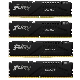 Модуль памяти для компьютера DDR5 128GB (4x32GB) 5600 MHz Beast Black XMP Kingston Fury (ex.HyperX) (KF556C40BBK4-128)