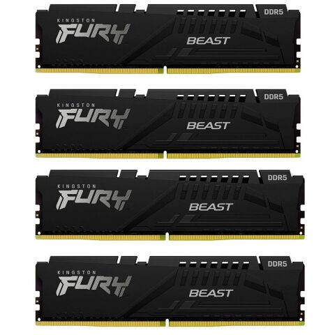 Модуль памяти для компьютера DDR5 128GB (4x32GB) 5600 MHz Beast Black XMP Kingston Fury (ex.HyperX) (KF556C40BBK4-128) - Модули памяти для компьютера - Модули памяти для компьютера