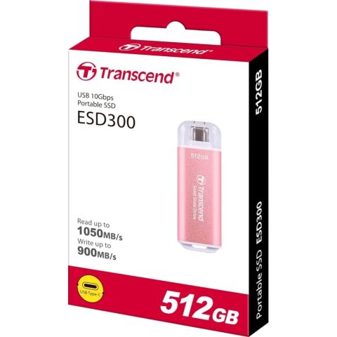 Накопитель SSD USB Type-C 512GB ESD300 Transcend (TS512GESD300P) - Нулевой остаток (Feed)  - Нулевой остаток (Feed) 