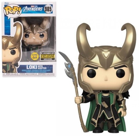 Фигурка Funko Pop Marvel Loki with Scepter Фанко Локи со скипетром 985 (EE Exclusive) - -