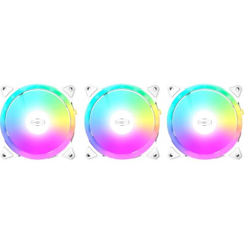 Кулер для корпуса PcCooler F3 T120 ARGB 3 in 1 White - Вентиляторы к корпусам  - Вентиляторы к корпусам 
