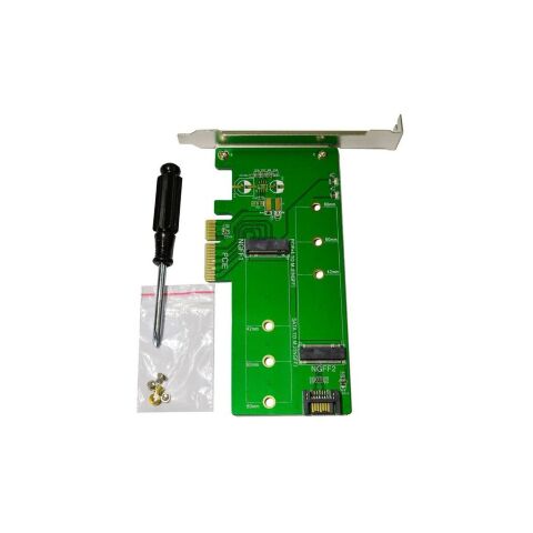 Контроллер Maiwo Multi-Size PCIex4 & SATA to M.2 (M-Key or B-key) KT015 SSD (45774) - Нулевой остаток (Feed) - Нулевой остаток (Feed)