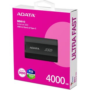 Накопитель SSD USB 3.2 4TB ADATA (SD810-4000G-CBK)
