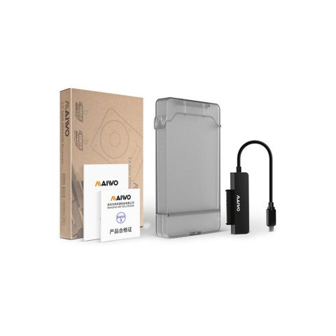 Карман внешний Maiwo USB3.1 GEN1 TypeC to HDD 2,5" SATA/SSD black (K104G2 black) - Нулевой остаток (Feed)  - Нулевой остаток (Feed) 