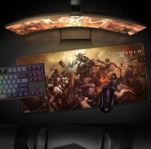 Коврик для мыши игровая поверхность Blizzard DIABLO 4 Heroes (Диабло)  XL (90*42 cm)