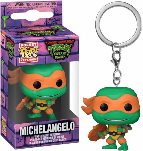 Брелок Funko TMNT Teenage Mutant Ninja Turtles Michelangelo фанко Черепашки ниндзя Микеланджело 4 см. - -