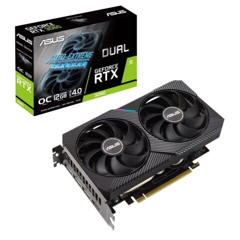Видеокарта ASUS GeForce RTX3060 12Gb DUAL OC V2 LHR (DUAL-RTX3060-O12G-V2) - Нулевой остаток (Feed) - Нулевой остаток (Feed)