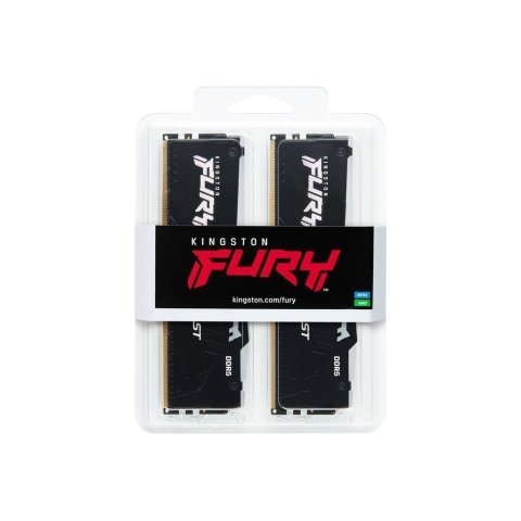 Модуль памяти для компьютера DDR5 64GB (2x32GB) 5600 MHz FURY Beast RGB Kingston Fury (ex.HyperX) (KF556C40BBAK2-64) - Нулевой остаток (Feed)  - Нулевой остаток (Feed)