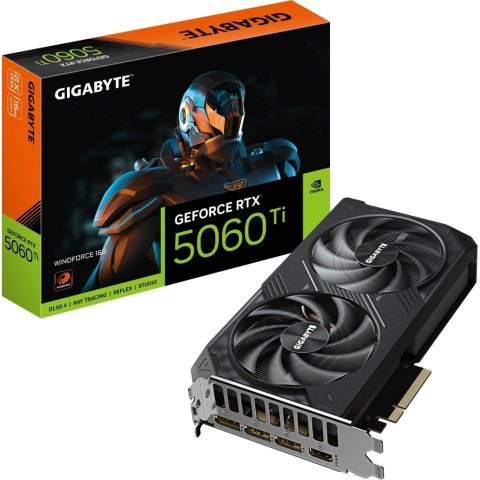 Видеокарта GIGABYTE GeForce RTX5060Ti 16Gb WINDFORCE (GV-N506TWF2-16GD) - Нулевой остаток (Feed)  - Нулевой остаток (Feed) 