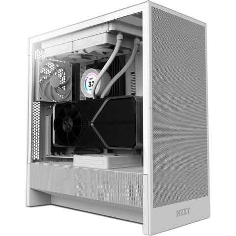 Корпус для ПК NZXT H5 Flow Compact All White (CC-H52FW-01) - Нулевой остаток (Feed)  - Нулевой остаток (Feed) 