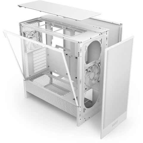 Корпус для ПК NZXT H5 Flow Compact All White (CC-H52FW-01) - Нулевой остаток (Feed)  - Нулевой остаток (Feed) 