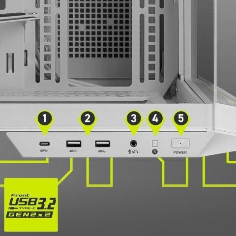 Корпус MSI MAG PANO 100L PZ WHITE - Нулевой остаток (Feed)  - Нулевой остаток (Feed)