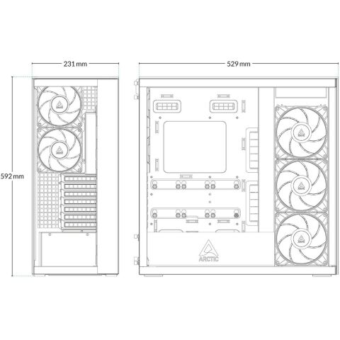 Корпус Arctic XTENDER WHT (ACPCC00014A) - Нулевой остаток (Feed)  - Нулевой остаток (Feed) 